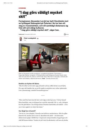 Preview of Alexander Lervik bytte Stockholm mot Skånegård på Österlen