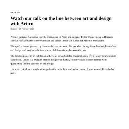 Preview of Dezeen