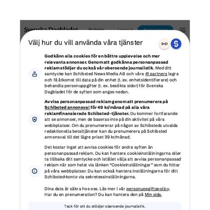 Preview of Svenska Dagbladet